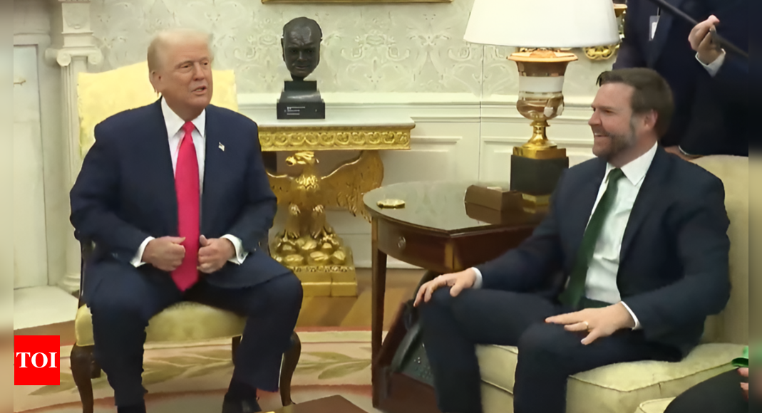 'What’s with these socks': Trump teases JD Vance in Oval Office; watch video