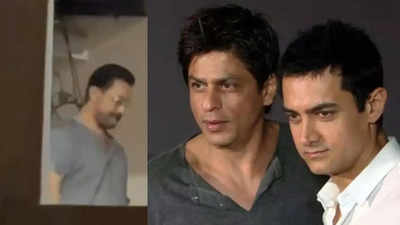 Aamir Khan tells Shah Rukh Khan to hide his face as he exits his house after meeting him on his birthday, here's how netizens reacted - WATCH VIDEO