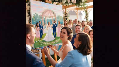 The timeless appeal of live wedding paintings; A passing trend or an ode to love?