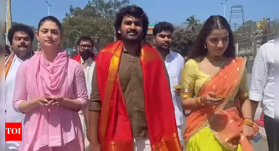 Gautham Raju, Dilruba team offer prayers at Sri Venkateswara Swamy ...
