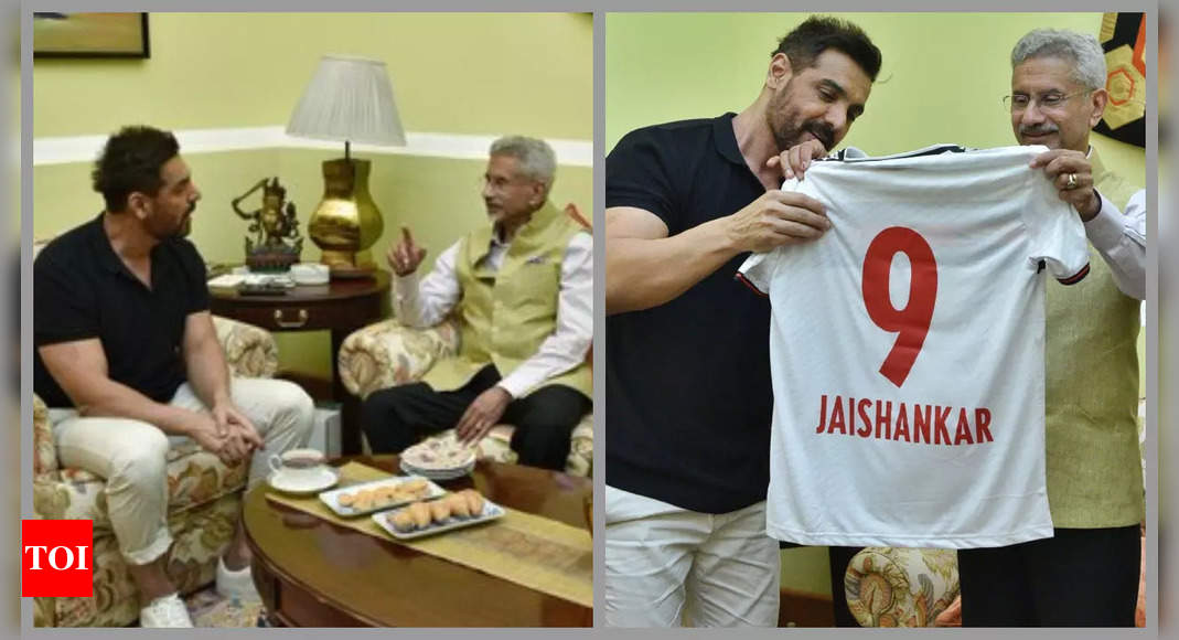 John Abraham discusses 'The Diplomat' and more with External Affairs Minister Dr S Jaishankar - See photos