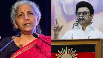  Finance minister Sitharaman slams MK Stalin for dropping rupee symbol in Tamil Nadu budget logo