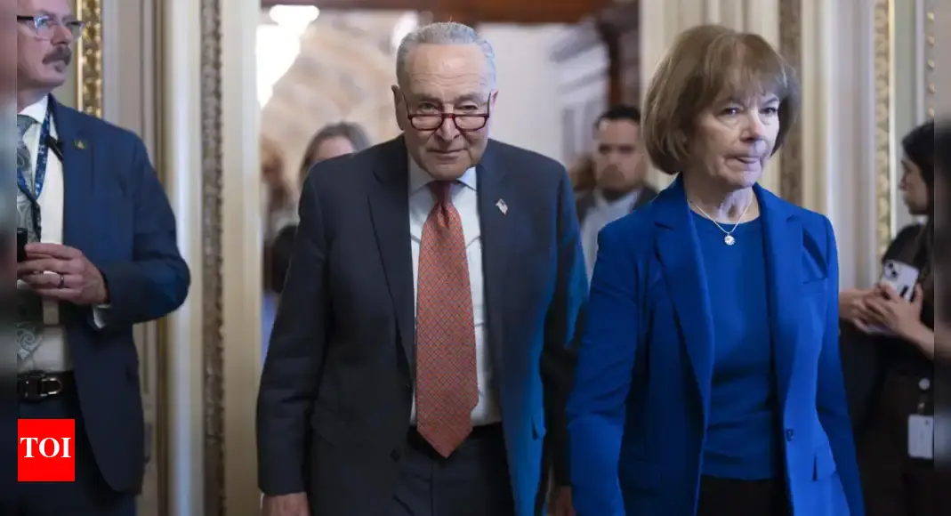 Facing government shutdown threat, Senate Democrat leader Chuck Schumer announces support for GoP funding bill – The Times of India