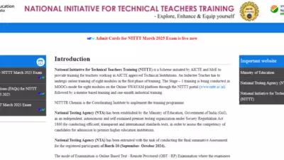 Nittt मार्च 2025 परीक्षा में nittt.nta.ac.in पर कार्ड एड एडमिट कार्ड