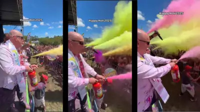 Watch: Video of New Zealand PM Christopher Luxon playing holi goes viral