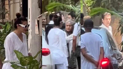 Kajol, Jaya Bachchan, Karan Johar, Shweta Bachchan, and others Arrive at Ayan Mukerji's Home to pay their last respects to Deb Mukherjee