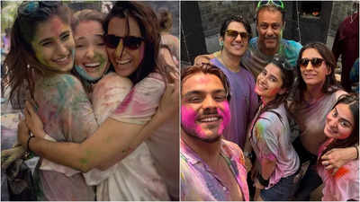 Inside Raveena Tandon's Holi party: Tamannaah Bhatia and Vijay Varma avoid pictures together, Ashish Chanchlani and Rasha Thadani enjoy the festivities