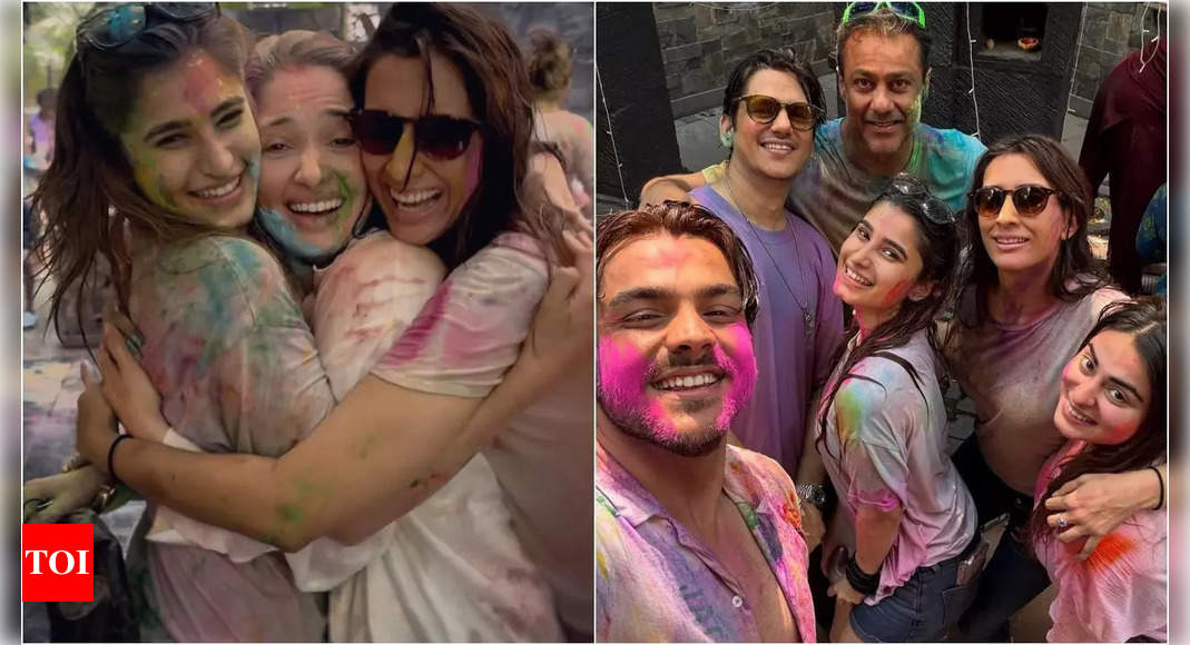 Inside Raveena Tandon's Holi party: Tamannaah Bhatia and Vijay Varma avoid pictures together, Ashish Chanchlani and Rasha Thadani enjoy the festivities