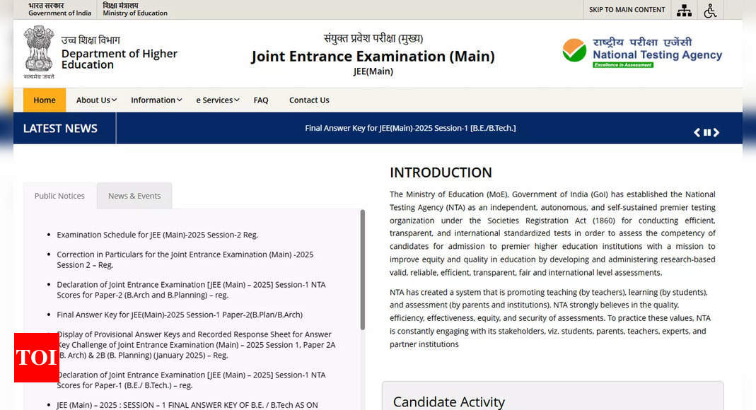 JEE Mains 2025 Session 2 City Intimation Slip soon on jeemain.nta.nic.in; check details here