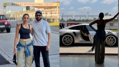 Naga chaitanya and sobhita dhulipala enjoy a thrling day at the racing trac