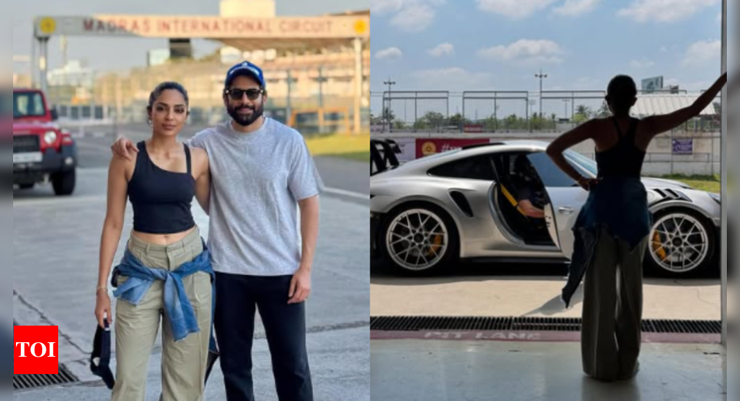 Naga Chaitanya and Sobhita Dhulipala enjoy a thrilling day at the racing track