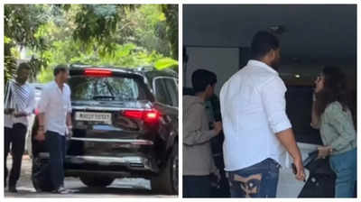 Kajol, Ajay Devgn, and Yug visit Ayan Mukerji's home after Deb Mukherjee's sudden demise - WATCH