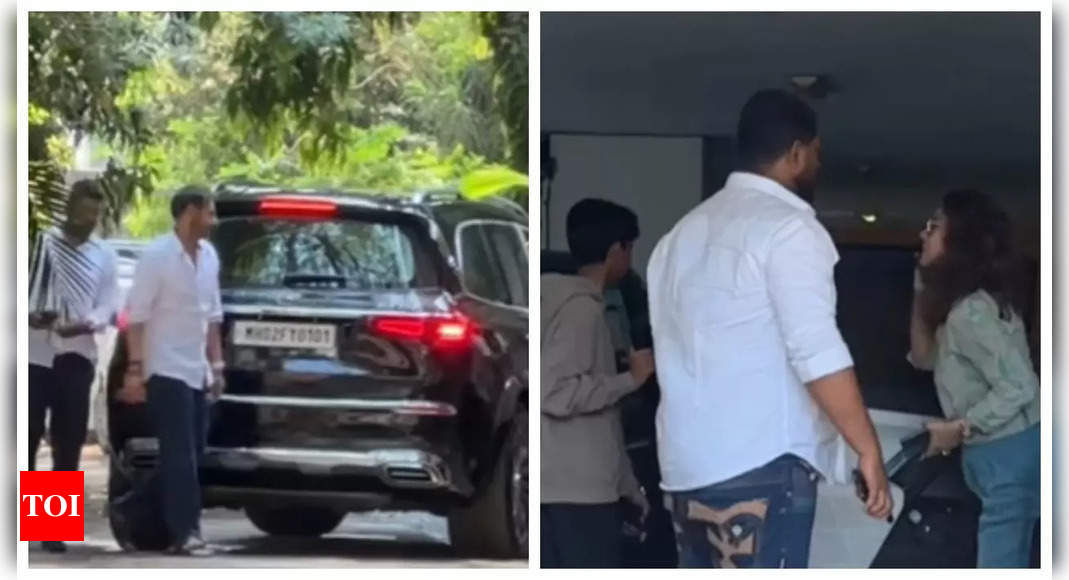 Kajol, Ajay Devgn, and Yug visit Ayan Mukerji's home after Deb Mukherjee's sudden demise - WATCH