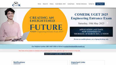 COMEDK UGET 2025 registration deadline extended to March 20, exam on May 10