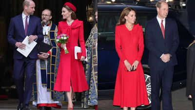 How Kate Middleton transformed her iconic red dress for the Commonwealth Day Service!