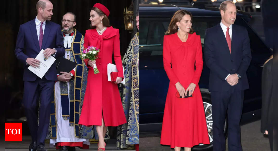 How Kate Middleton transformed her iconic red dress for the Commonwealth Day Service! – The Times of India