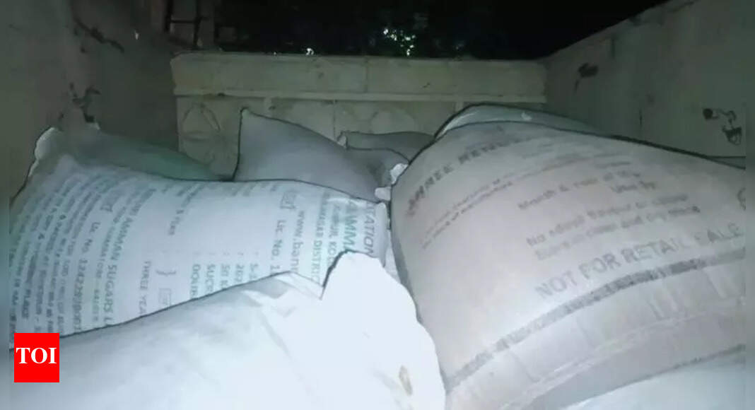 1,250kg ration rice smuggled for sale in black seized in Erode district ...