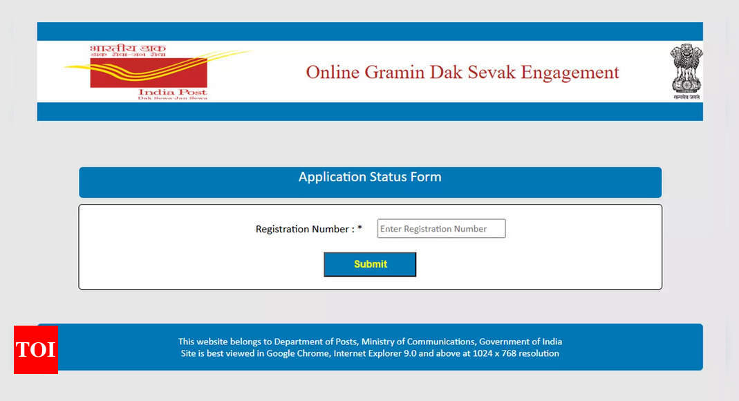 India Post GDS Recruitment 2025: Application status link activated for 21,413 posts