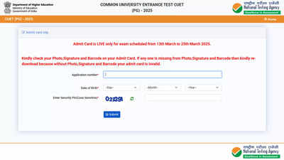 CUET PG 2025 admit card released for candidates appearing from March 21-25 – The Times of India