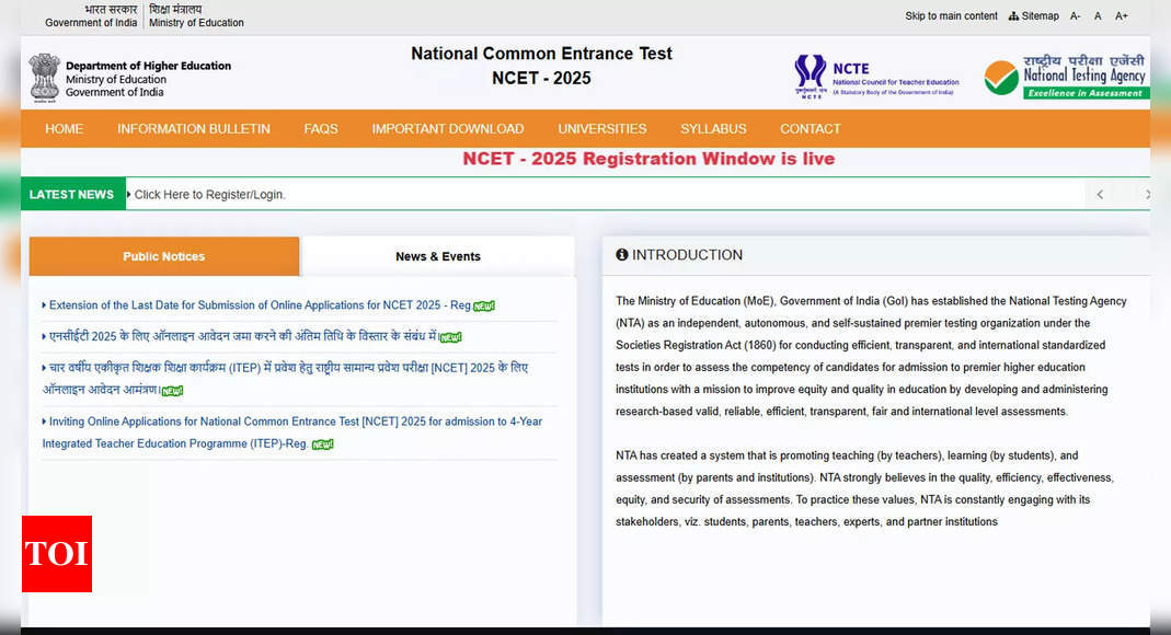 NCET 2025 application deadline extended: Candidates now have until March 31