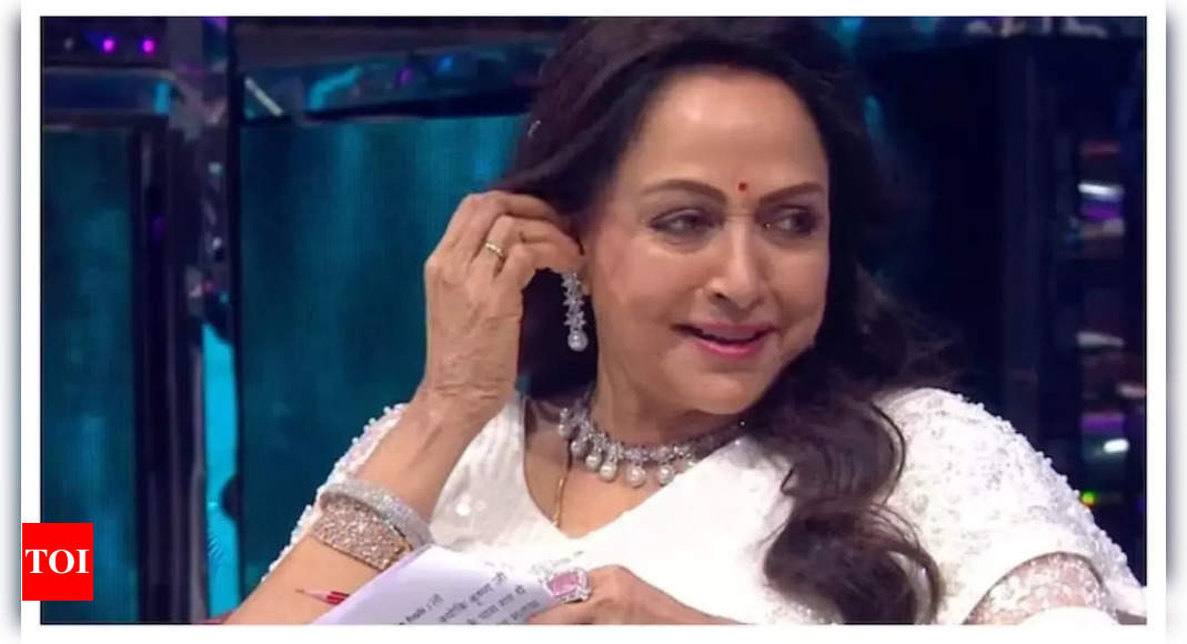 Hema Malini spotted with a script on Indian Idol 15 set, sparking reactions from viewers