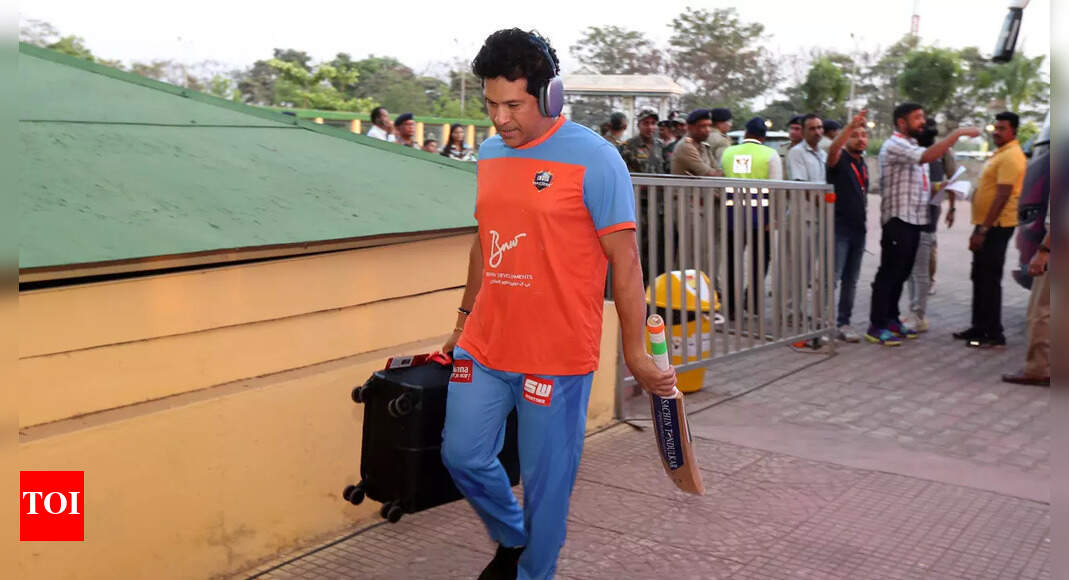 Sachin Tendulkar discreetly tests cricket gear from his athleisure brand on-and-off-field  - The Times of India