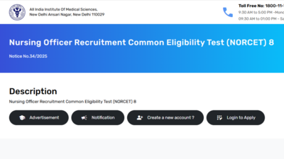 AIIMS NORCET 8 registration window to close today at this time: Check direct link here