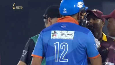 WATCH: Yuvraj Singh and Tino Best clash as tempers flare; Brian Lara steps in to separate duo