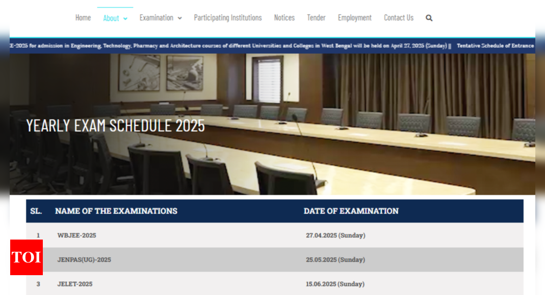 WBJEE announces tentative timetable for upcoming entrance exams 2025, check important dates here