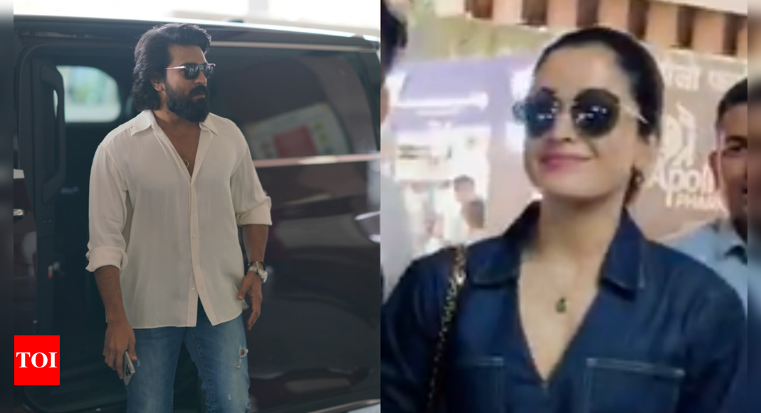 Ram Charan's stylish airport look goes viral; Rashmika Mandanna spotted too!