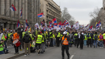  Public outrage on show in historic Belgrade protest