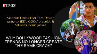 Madhuri Dixit's 'Didi Tera Devar' saree to SRK’s 'COOL' bracelet and Salman's iconic jacket: Why do Bollywood fashion trends no longer create the same craze?