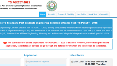 TG PGECET 2025 registration process begins at pgecet.tgche.ac.in: Check direct link, important date and other details here – The Times of India