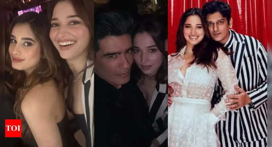 Tamannaah Bhatia stuns in a black-and-white blazer at Rasha Thadani’s birthday bash; Fan says, “Coat Vijay ka hai