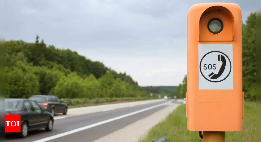 What are the red and orange coloured boxes on National Highways and how can one use them to save lives