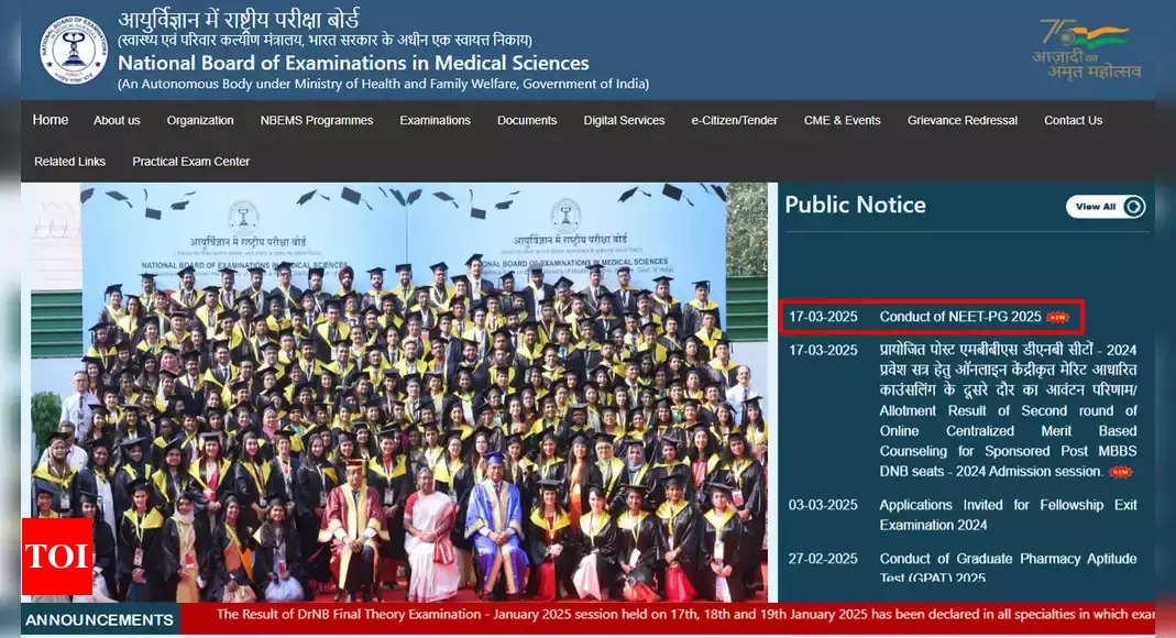 NEET PG 2025 exam to be held on June 15, check official notice here