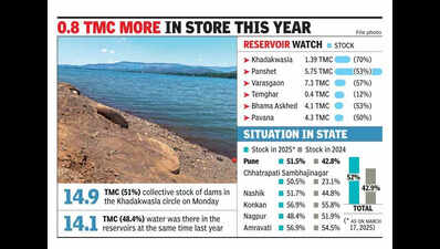 Dams’ stock down to half, irrigation dept & PMC explore options to save water for summer