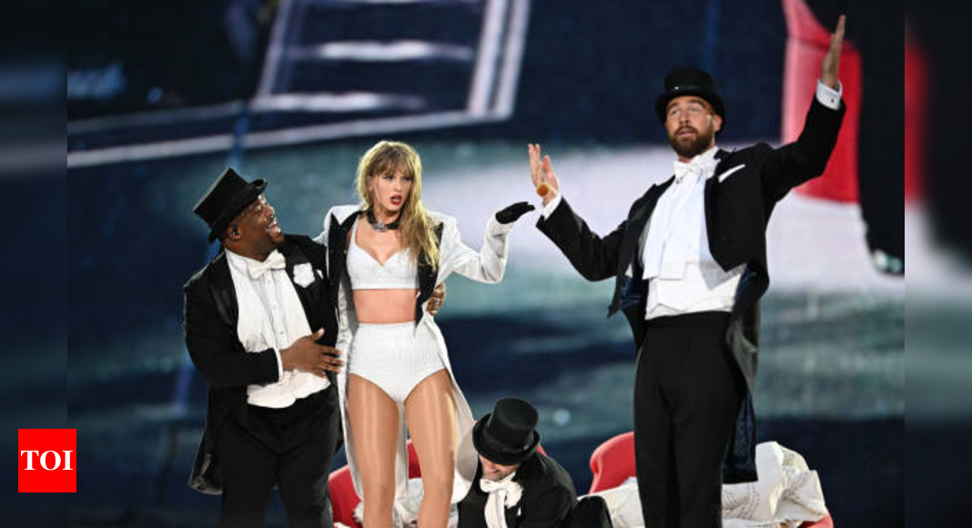 Taylor Swift & Travis Kelce win iHeart music award for viral Eras tour moment