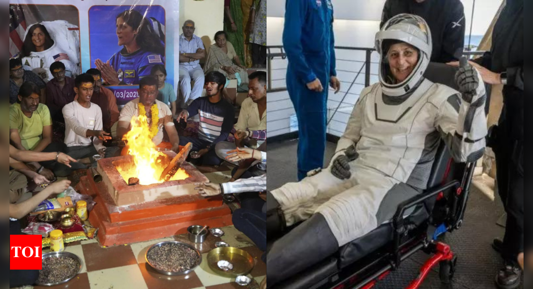 Gujarat: Sunita Williams' home village celebrates her safe return to Earth with aarti and prayers