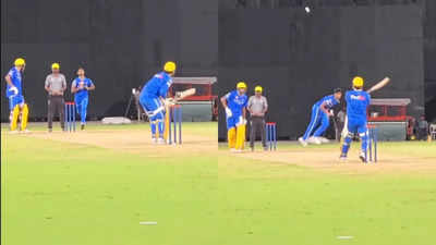 He's still got it! MS Dhoni whacks Matheesha Pathirana for Helicopter Shot in CSK's training session - watch video