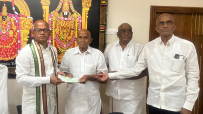 Karnataka based construction firm donates Rs 1.23 crore to Tirumala Tirupati Devasthanams
