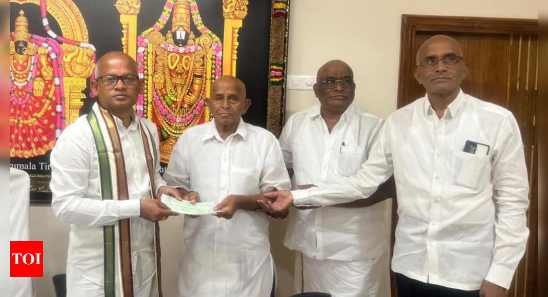 Karnataka based construction firm donates Rs 1.23 crore to Tirumala Tirupati Devasthanams