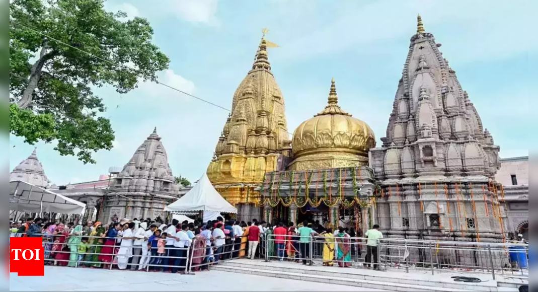 Monkey menace: Historic golden Kalash atop Baikuntheshwar Mahadev section of Kashi Vishwanath temple damaged