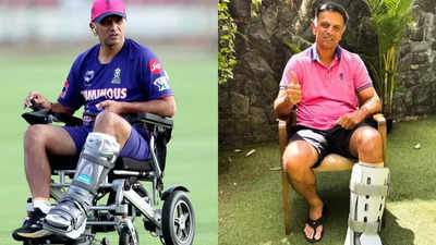 Watch: Rajasthan Royals head coach Rahul Dravid spotted on electric wheelchair ahead of IPL 2025