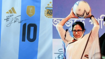 'Passion for football runs through my veins': Bengal CM Mamata Banerjee receives signed jersey from Lionel Messi