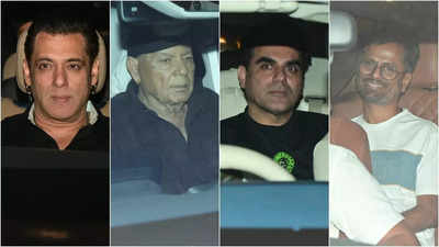 Salman Khan, Salim Khan, Arbaaz Khan, AR Murugadoss and Khan family attends special screening of Sikandar