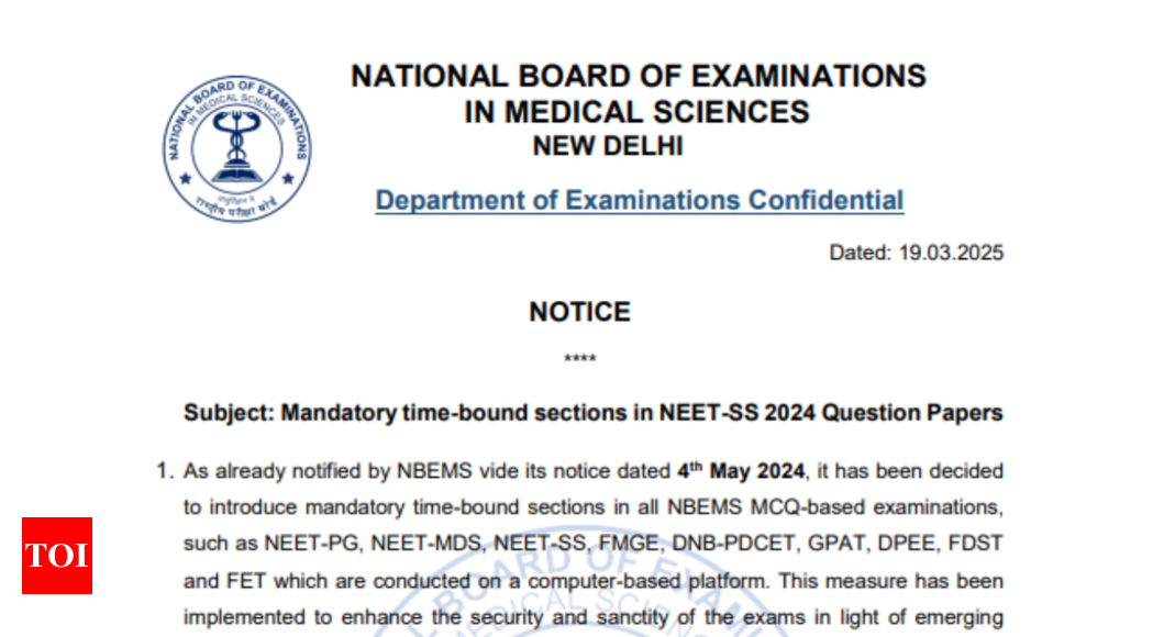 NBEMS issues important notice for NEET SS 2024, check details here