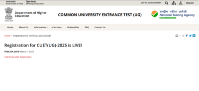 CUET UG 2025 registration window closing tomorrow: Check key details here – The Times of India