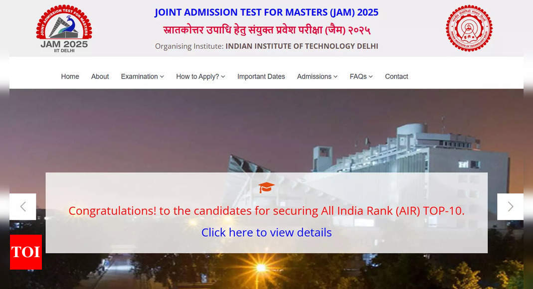 Top 10 IIT JAM 2025 candidates announced: Akshat Gupta tops physics, Suvon Ghosh leads chemistry; check complete list here