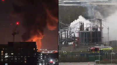 Heathrow airport shut: Video shows massive fire raging overnight